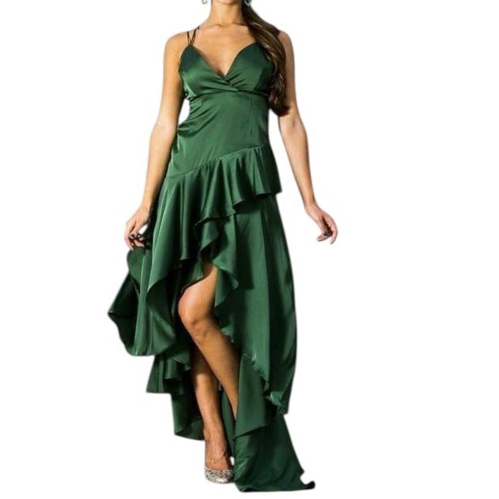 New maxi satin dress, Medium size .